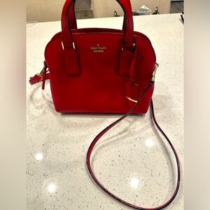 Kate Spade Red Tote with detachable shoulder strap